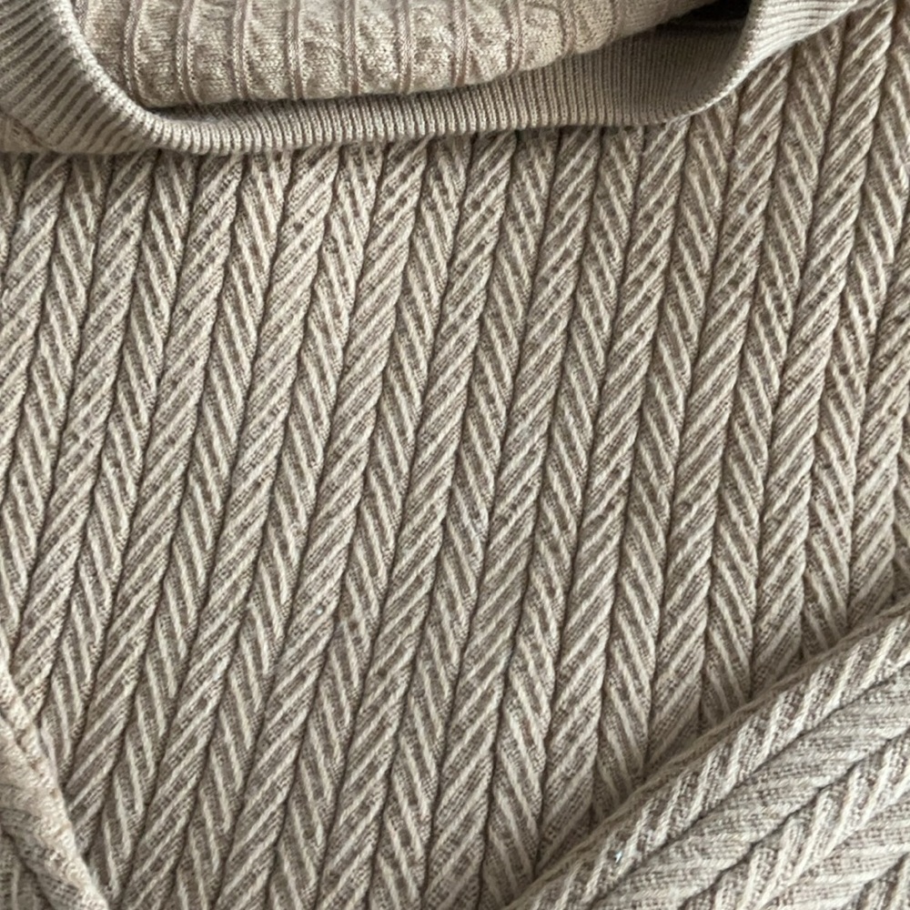 Textured Beige Knit Sweater Hugo boss